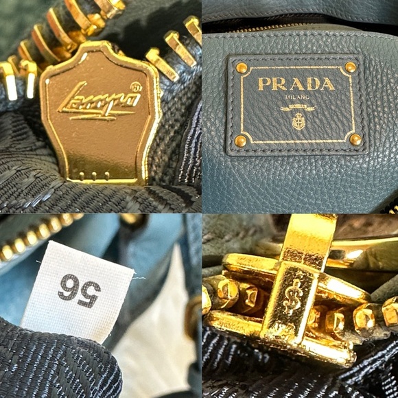 💯Authentic Prada Blue Leather Women's Bag🍀 - Picture 12 of 16